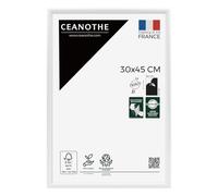 Ceanothe Cadre Photo 30x45 cm en Bois Blanc, Pour Exposition et Idéal pour Photos Mariage A4, posters, affiches, puzzles. Collection Essentiel Verre acrylique Incassable Fabriqué en France
