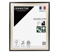 Ceanothe Cadre Photo 40x50 cm Bois et Cannage Souvenir Voyage Décoration - Convient au A3 de la Collection Palma - Verre acrylique Incassable - Fabriqué en France