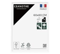 Ceanothe Cadre Photo 60x80 cm en Bois Blanc, Pour Exposition et Idéal pour A2 et Affiche Poster, posters, affiches, puzzles. Collection Essentiel Verre acrylique Incassable Fabriqué en France