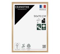 Ceanothe Cadre Photo Bois de Chêne 50x70 cm FSC Format A2 et Affiche Poster Décoration Murale - TARA Verre acrylique Incassable Fabriqué en France