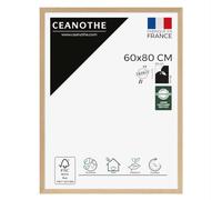 Ceanothe Cadre Photo Bois de Chêne 60x80 cm FSC Format A2 et Affiche Poster Décoration Murale - Tara Verre Acrylique Incassable Fabriqué en France