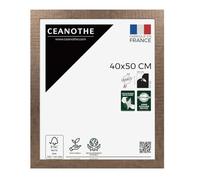 Cadre photo Fauve 40x50 cm CEANOTHE en résine recyclée Verre acrylique Incassable - Fabriqué en France Marron clair