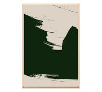 Ceanothe Tableau mural encadré abstraction noir intense 80x120 cm - Tableau Mural Décoratif - Image Encadrée Imprimée en HD - Impression 80x120 cm sur Fibres de Bois FSC - Finition Mate - Fabriqué en