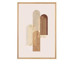 Ceanothe Tableau mural encadré filet or 65x97 cm - Tableau Mural Décoratif - Image Encadrée Imprimée en HD - Impression 65x97 cm sur Fibres de Bois FSC - Finition Mate - Fabriqué en France