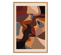 Ceanothe Tableau mural encadré visages 65x97 cm - Tableau Mural Décoratif - Image Encadrée Imprimée en HD - Impression 65x97 cm sur Fibres de Bois FSC - Finition Mate - Fabriqué en France