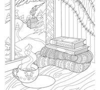 Ceanothe Tableau sur Toile à colorier Cocon 30x30 cm Décoration Murale Art Décoratif Muraux Peinture Imprimée en HD Salon Chambre Bureau Bois de Forêt FSC Fabriqué en France