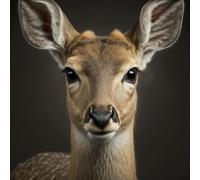 Ceanothe Tableau sur toile biche 65x65 cm Décoration Murale Art Décoratif Muraux Peinture Imprimée en HD Salon Chambre Bureau Bois de Forêt FSC Fabriqué en France