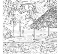 Ceanothe Tableau sur toile bord de mer à colorier 30x30 cm Décoration Murale Art Décoratif Muraux Peinture Imprimée en HD Salon Chambre Bureau Bois de Forêt FSC Fabriqué en France