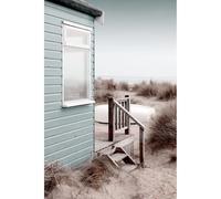 Ceanothe Tableau sur toile cabane sur plage 30x45 cm Décoration Murale Art Décoratif Muraux Peinture Imprimée en HD Salon Chambre Bureau Bois de Forêt FSC Fabriqué en France