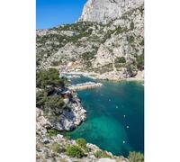 Ceanothe Tableau sur toile calanque de Morgiou à Marseille 45x65 cm