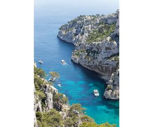 Ceanothe Tableau sur toile calanque d'En Vau vue du ciel 30x45 cm Décoration Murale Art Décoratif Muraux Peinture Imprimée en HD Salon Chambre Bureau Bois de Forêt FSC Fabriqué en France
