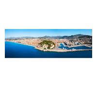 Ceanothe Tableau sur toile diaporama de Nice 45x135 cm Décoration Murale Art Décoratif Muraux Peinture Imprimée en HD Salon Chambre Bureau Bois de Forêt FSC Fabriqué en France