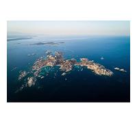 Ceanothe Tableau sur toile île Lavezzi 45x65 cm Décoration Murale Art Décoratif Muraux Peinture Imprimée en HD Salon Chambre Bureau Bois de Forêt FSC Fabriqué en France