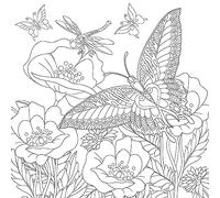 Tableau sur toile nature à colorier 30x30 cm CEANOTHE Décoration Murale Art Décoratif Muraux Peinture Imprimée en HD Salon Chambre Bureau Fabriqué en France Blanc G