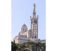 Ceanothe Tableau sur toile Notre-Dame de la Garde 65x97 cm Décoration Murale Art Décoratif Muraux Peinture Imprimée en HD Salon Chambre Bureau Bois de Forêt FSC Fabriqué en France