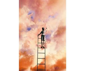 Ceanothe Tableau sur toile peintre des nuages 30x45 cm Décoration Murale Art Décoratif Muraux Peinture Imprimée en HD Salon Chambre Bureau Bois de Forêt FSC Fabriqué en France