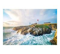 Ceanothe Tableau sur toile phare Saint-Mathieu 45x65 cm Décoration Murale Art Décoratif Muraux Peinture Imprimée en HD Salon Chambre Bureau Bois de Forêt FSC Fabriqué en France
