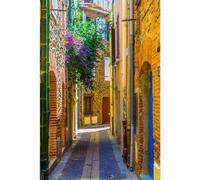 Ceanothe Tableau sur toile ruelle de Collioure 45x65 cm Décoration Murale Art Décoratif Muraux Peinture Imprimée en HD Salon Chambre Bureau Bois de Forêt FSC Fabriqué en France
