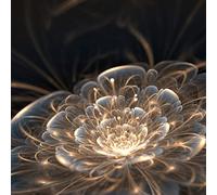 Ceanothe Tableau sur verre fleur de lumière 45x45 cm - Impression Image Haute Définition Pour Décoration Murale avec Finition Brillante Fabriqué en France