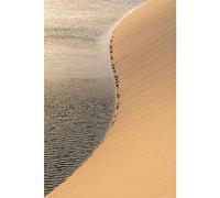 Ceanothe Tableau sur verre synthétique dunes de sable 80x120 cm Impression Image en Haute Définition Tableau mural décoratif Fabriqué en France