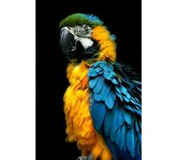 Ceanothe Tableau sur verre synthétique perroquet 65x97 cm Impression Image en Haute Définition Tableau mural décoratif Fabriqué en France