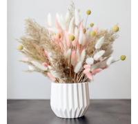 Ceanothe Tableau sur verre vase de fleurs séchées 30x30 cm - Impression Image Haute Définition Pour Décoration Murale avec Finition Brillante Fabriqué en France