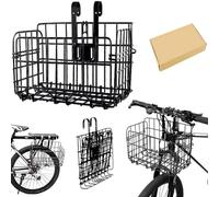 CEASELESLY Panier à Vélo Montagne,Panier à Vélos Suspendu,Panier Bicyclette Pliable en Maille Métallique,détachable, Polyvalent, Facile à Installer,pour Vélos, Vélos Pliants