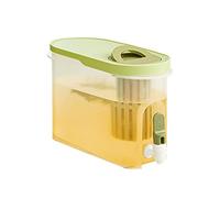 ceasnitis Distributeur de boissons froides de 3,9 l avec robinet pour réfrigérateur, distributeur d'eau froide empilable en plastique avec couvercle et filtre pour maison, fête, bar