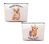 CEASQVAA Trousse de maquillage pour cheval - Cadeau pour femme - Pour amateur de chevaux - Sac de voyage équestre - Trousse de maquillage pour chevaux, Corgi.