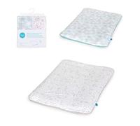 Ceba Baby Housse pour matelas à langer - Lot de 2 housses de matelas à langer - Housse pour matelas à langer souple de taille 50 x 70 cm avec fermeture éclair - Pissenlit + feuilles