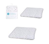Ceba Baby Housse pour matelas à langer - Lot de 2 housses de matelas à langer pour matelas à langer souple de taille 75 x 72 cm avec fermeture éclair - Jersey de coton extra épais