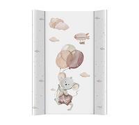 Ceba Baby® Matelas à Langer Bebe rigide 50x70 cm - 2 Coins - Matelas à Langer Lavable pour Filles et Garçons - Certifié Öko-Tex - Souris - 70x50 cm