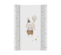 Ceba Baby® Matelas à Langer Bebe rigide 50x70 cm - 2 Coins - Matelas à Langer Lavable pour Filles et Garçons - Certifié Öko-Tex - lapin d'anniversaire - 70x50 cm