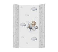Ceba Baby® Matelas à Langer Bebe rigide 50x70 cm - 2 Coins - Matelas à Langer Lavable pour Filles et Garçons - Certifié Öko-Tex - ours pilote - 70x50 cm