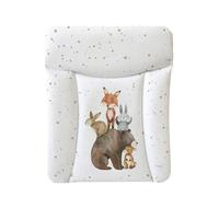 Ceba Baby® Matelas à Langer Bebe souple 70x50 cm - Matelas à langer epais lavable - pour garçons et filles - Certifié Öko-Tex - Imperméable - Amis de la forêt 50x70 cm