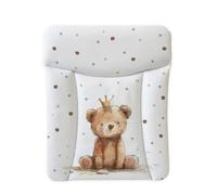 Ceba Baby® Matelas à Langer Bebe souple 70x50 cm - Matelas à langer epais lavable - pour garçons et filles - Certifié Öko-Tex - Imperméable - Prince ours 50x70 cm