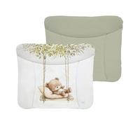 Ceba Baby® Matelas à Langer Bebe souple 72x75 cm - Matelas à langer epais lavable - pour garçons et filles - Certifié Öko-Tex - Imperméable - Ours en peluche sur la balançoire 75x72 cm