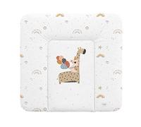 Ceba Baby® Matelas à Langer Bebe souple 72x75 cm - Matelas à langer epais lavable - pour garçons et filles - Certifié Öko-Tex - Imperméable - girafe - 75x72 cm
