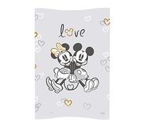 Ceba Baby Matelas à langer - Matelas à langer 2 coins - 70 x 50 cm avec motifs Disney - Lavable - Disney Minnie & Mickey Gris 70 x 50 cm
