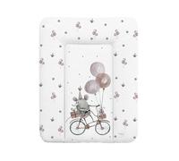 Ceba Baby Matelas à langer - Matelas à langer doux - Coussin à langer lavable pour filles et enfants - certifié Öko-Tex - imperméable - 75 x 50 cm - Souris à vélo