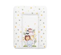 Ceba Baby Matelas à langer - Matelas à langer doux - Coussin à langer lavable pour filles et enfants - certifié Öko-Tex - imperméable - 75 x 50 cm - Happy Safari
