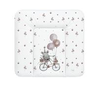 Ceba Baby Matelas à langer - Matelas à langer doux - Coussin à langer lavable pour filles et enfants - certifié Öko-Tex - imperméable - 75 x 72 cm - Souris à vélo