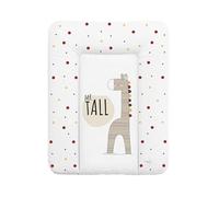 Ceba Baby Matelas à langer - Matelas à langer doux - Coussin à langer lavable pour filles et enfants - certifié Öko-Tex - imperméable - 75 x 50 cm - Girafe M. Tall