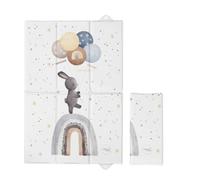 CEBA BABY Matelas à langer pliable 40 x 60 cm - Matelas à langer de voyage pour les déplacements, Basic (Rainbow Walk)