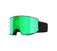 Cébé - Masque de ski avec écran de remplacement - Attraction 2 Black Flash Green Cat.3 - Noir Noir