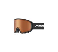 Cébé Striker Masques de Ski Adulte Unisexe, Matte Black/Pc Vario Orange Cat.2-3, Large