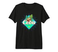 Cebu Island Philippines Noix de Coco Retro Vacances Vintage T-Shirt Haut de Gamme
