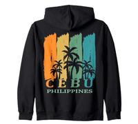 Cebu Palmier Île Philippines Asie du Sud-Est Cadeau Souvenir Sweat à Capuche