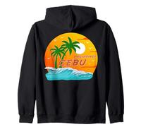 Cebu Philippines Palmiers Plage Île Souvenir Vacances Sweat à Capuche