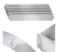 Cecaylie Bordure de gazon en métal pour parterres de fleurs - Flexible - Bordure de gazon galvanisée - Cerclage de parterre de fleurs - Tôle de bordure de gazon, Argent (Longueur 50m - Hauteur 15cm)
